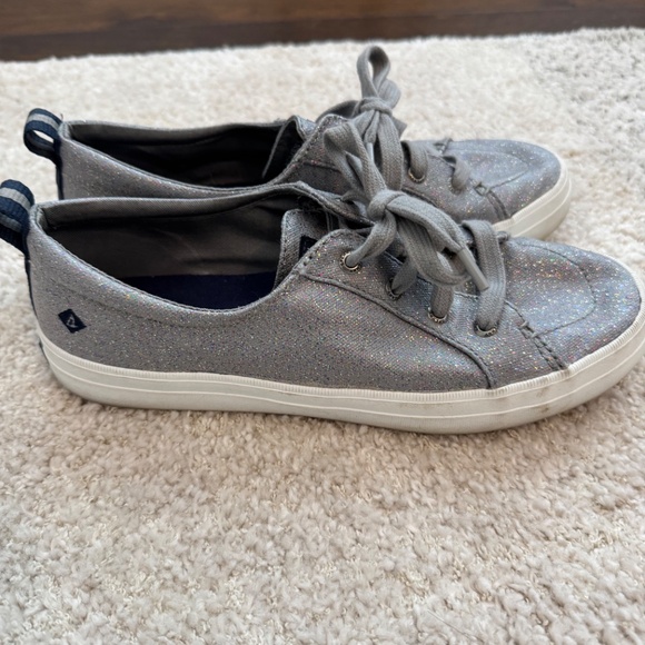 Women's Sperry's - Grey/Silver sparkle - Size 8 - Picture 2 of 5